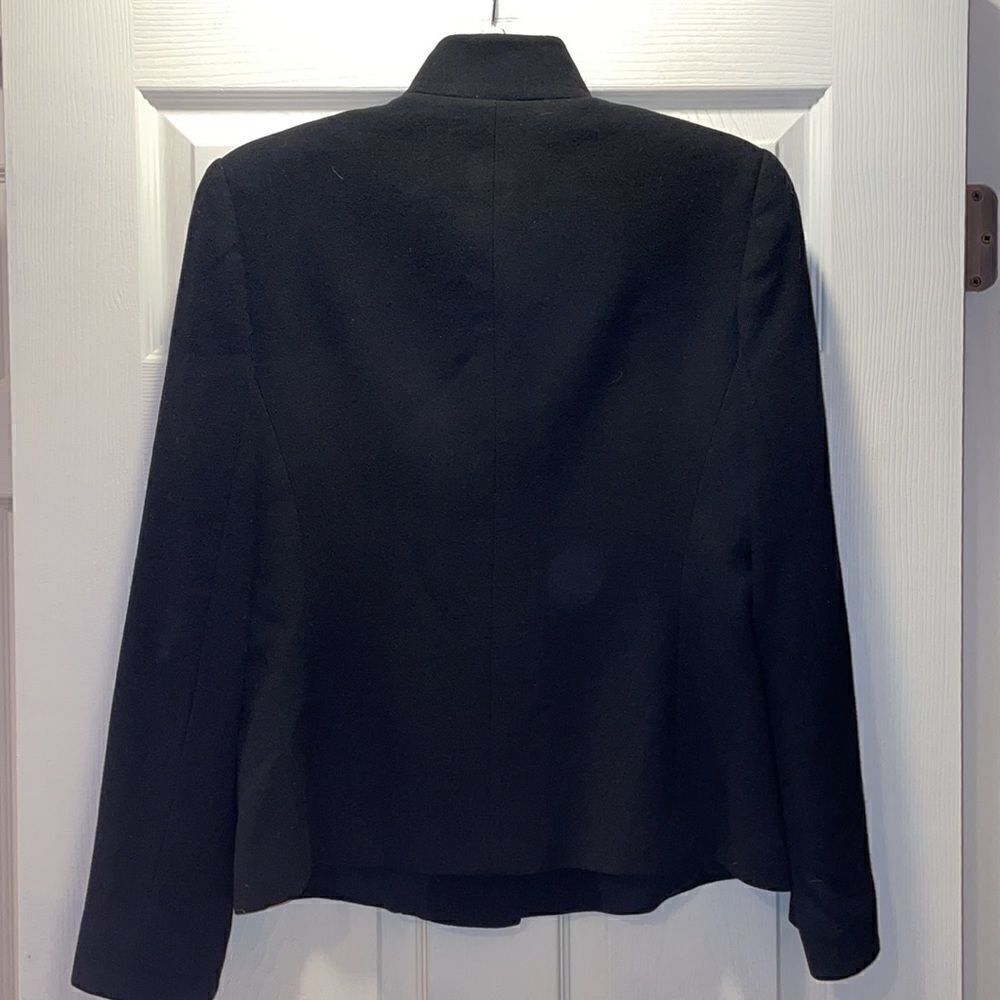 Armani Collezioni Black Wool Mandarin Blazer - Picture 3 of 6